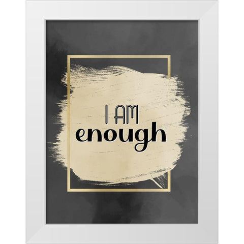 Enough White Modern Wood Framed Art Print by Allen, Kimberly