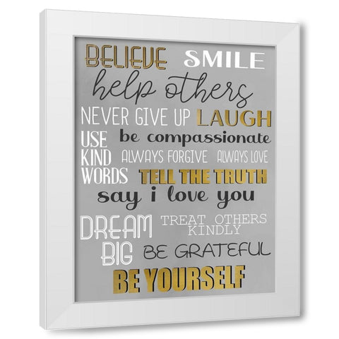 Be Bold 2 White Modern Wood Framed Art Print by Allen, Kimberly