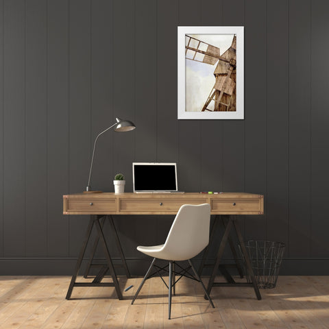 Spin White Modern Wood Framed Art Print by Allen, Kimberly
