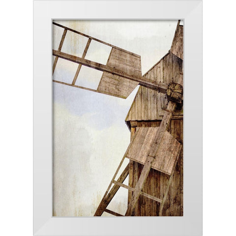 Spin White Modern Wood Framed Art Print by Allen, Kimberly