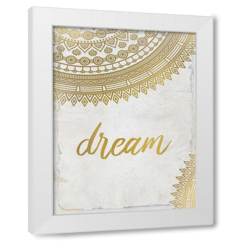 Wander Henna Gold 1 White Modern Wood Framed Art Print by Allen, Kimberly