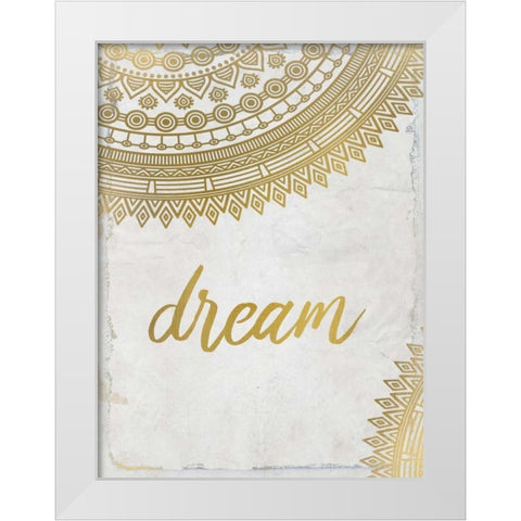 Wander Henna Gold 1 White Modern Wood Framed Art Print by Allen, Kimberly