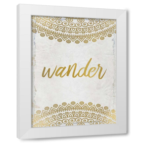 Wander Henna Gold 2 White Modern Wood Framed Art Print by Allen, Kimberly