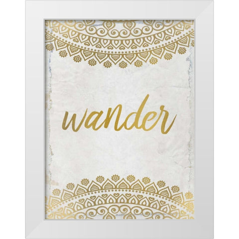 Wander Henna Gold 2 White Modern Wood Framed Art Print by Allen, Kimberly