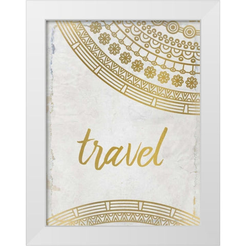 Wander Henna Gold 3 White Modern Wood Framed Art Print by Allen, Kimberly