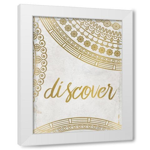 Wander Henna Gold 5 White Modern Wood Framed Art Print by Kimberly, Allen