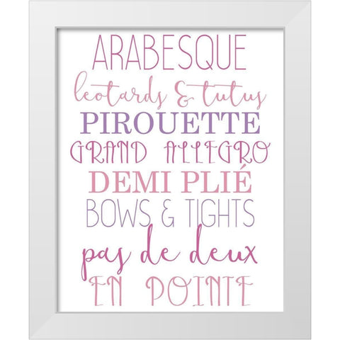 Arabesque 2 White Modern Wood Framed Art Print by Allen, Kimberly