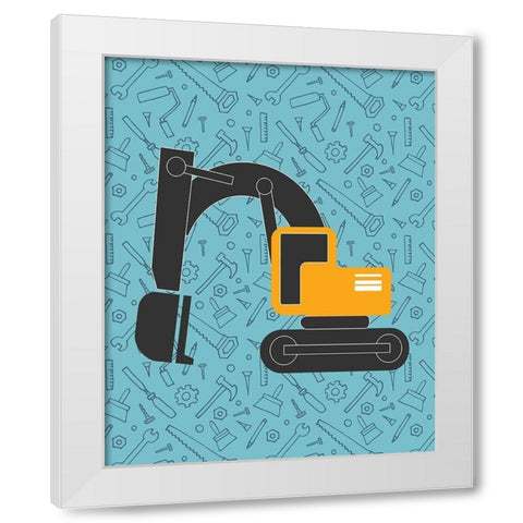 Build 3 White Modern Wood Framed Art Print by Allen, Kimberly