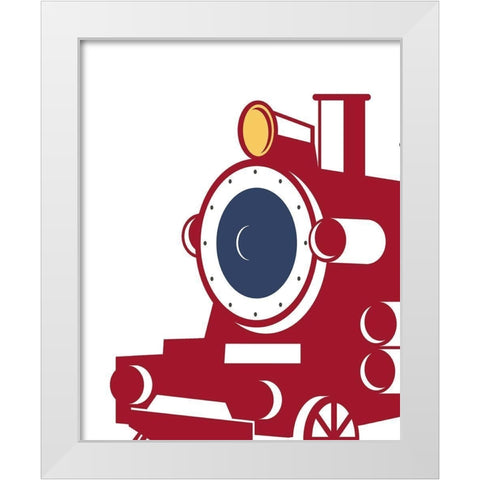 Eat Sleep Trains 3 White Modern Wood Framed Art Print by Allen, Kimberly