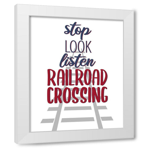 Railroad Track 3 V2 White Modern Wood Framed Art Print by Allen, Kimberly