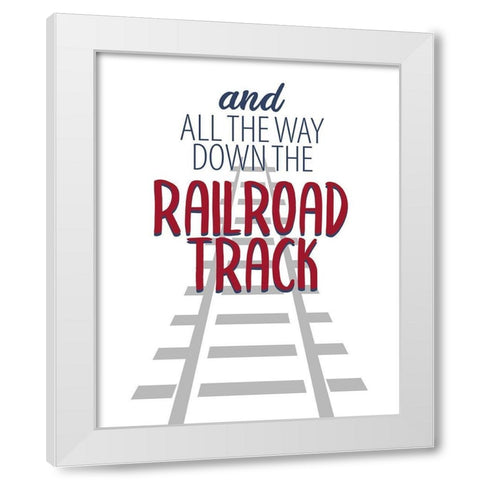 Railroad Track 3 White Modern Wood Framed Art Print by Allen, Kimberly