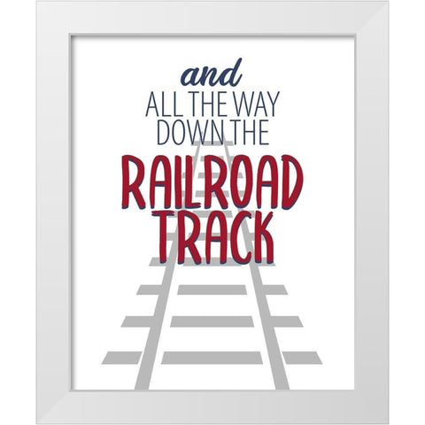 Railroad Track 3 White Modern Wood Framed Art Print by Allen, Kimberly