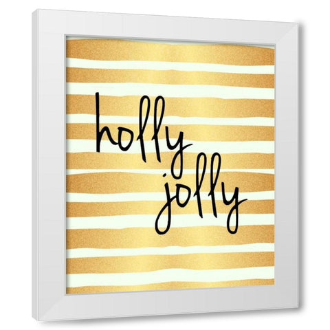 Holly Jolly White Modern Wood Framed Art Print by Allen, Kimberly