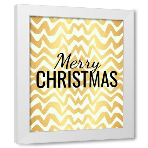 Merry Christmas White Modern Wood Framed Art Print by Allen, Kimberly