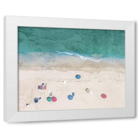 Aerial Beach 1 White Modern Wood Framed Art Print by Allen, Kimberly