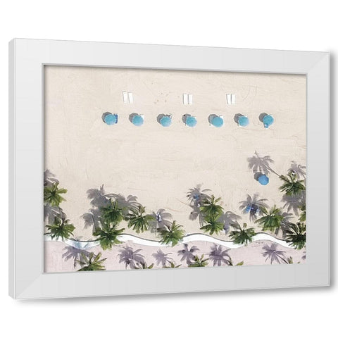 Aerial Beach 4 White Modern Wood Framed Art Print by Allen, Kimberly
