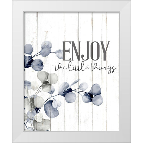 Enjoy and Live 1 White Modern Wood Framed Art Print by Allen, Kimberly
