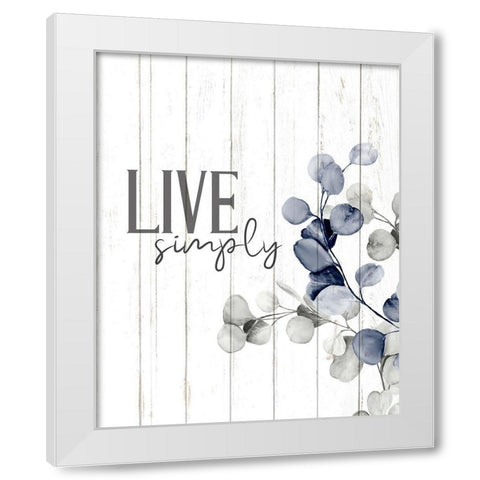 Enjoy and Live 2 White Modern Wood Framed Art Print by Allen, Kimberly