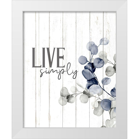 Enjoy and Live 2 White Modern Wood Framed Art Print by Allen, Kimberly