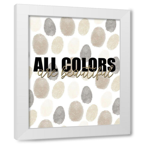 All Colors White Modern Wood Framed Art Print by Allen, Kimberly