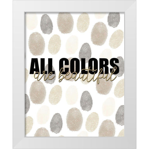All Colors White Modern Wood Framed Art Print by Allen, Kimberly