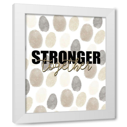 Stronger White Modern Wood Framed Art Print by Allen, Kimberly