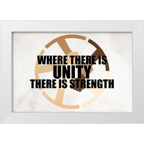 There is Strength White Modern Wood Framed Art Print by Allen, Kimberly