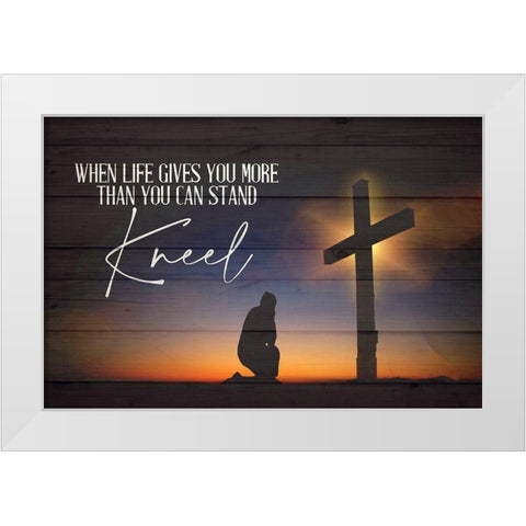 Kneel White Modern Wood Framed Art Print by Allen, Kimberly