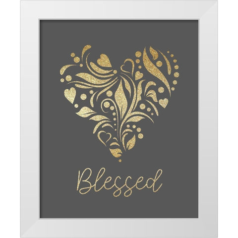 Blessed Heart White Modern Wood Framed Art Print by Allen, Kimberly