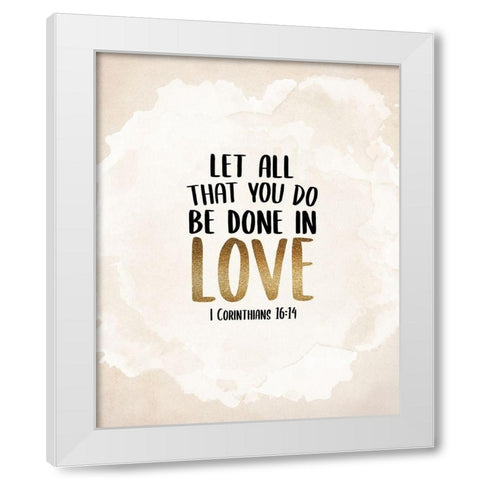 Let All 2 White Modern Wood Framed Art Print by Allen, Kimberly