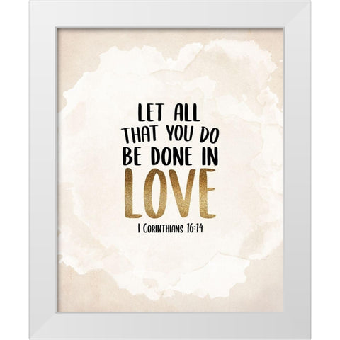 Let All 2 White Modern Wood Framed Art Print by Allen, Kimberly
