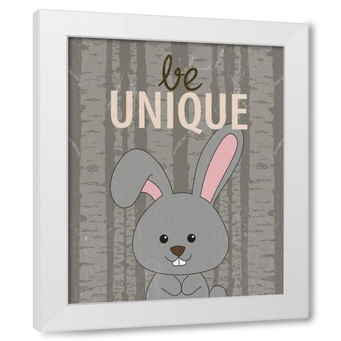 Be Unique White Modern Wood Framed Art Print by Allen, Kimberly
