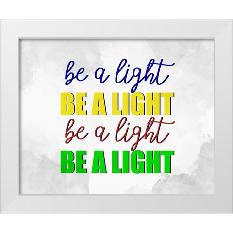 Be A White Modern Wood Framed Art Print by Allen, Kimberly