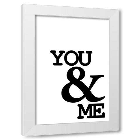 You and Me White Modern Wood Framed Art Print by Allen, Kimberly