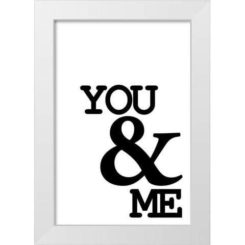 You and Me White Modern Wood Framed Art Print by Allen, Kimberly