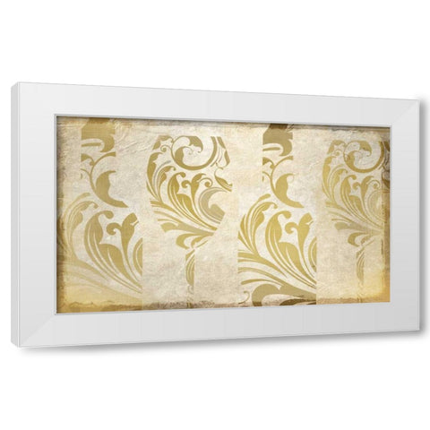 Golden Wine White Modern Wood Framed Art Print by Allen, Kimberly