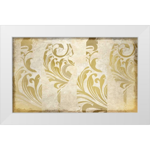 Golden Wine White Modern Wood Framed Art Print by Allen, Kimberly