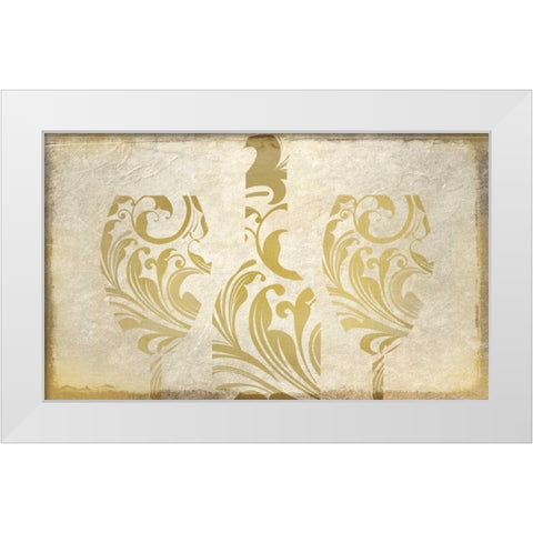 Golden Wine 2 White Modern Wood Framed Art Print by Allen, Kimberly