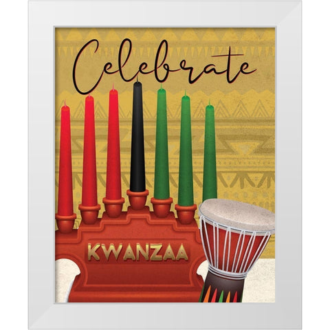 Celebrate White Modern Wood Framed Art Print by Allen, Kimberly