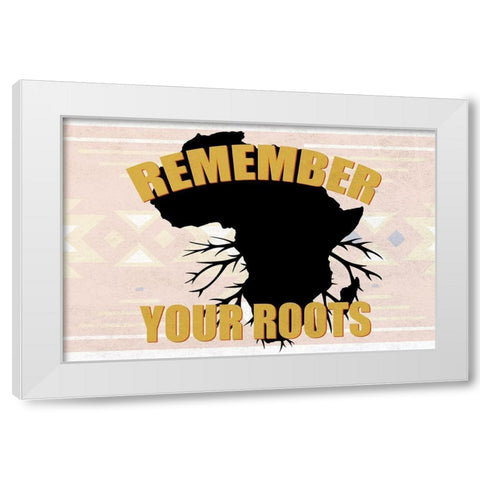 Remember Your Roots White Modern Wood Framed Art Print by Allen, Kimberly