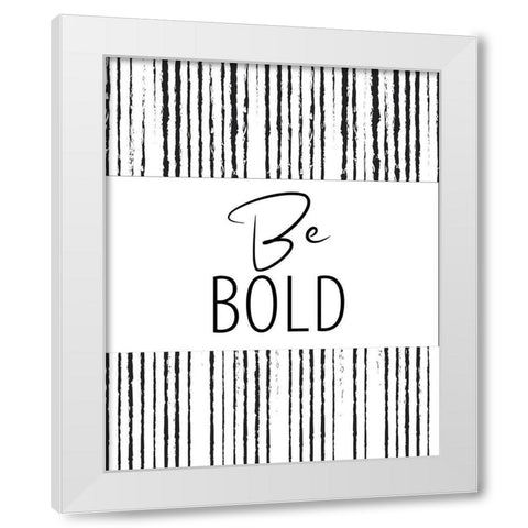 Be Bold Stripes White Modern Wood Framed Art Print by Allen, Kimberly