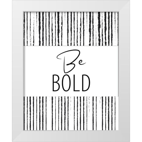 Be Bold Stripes White Modern Wood Framed Art Print by Allen, Kimberly