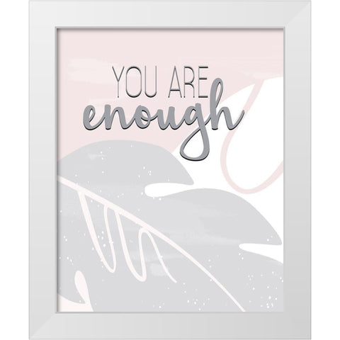 Enough White Modern Wood Framed Art Print by Allen, Kimberly