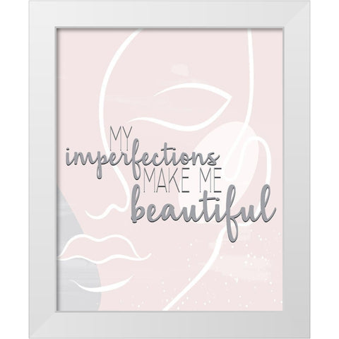 My Imperfections White Modern Wood Framed Art Print by Allen, Kimberly