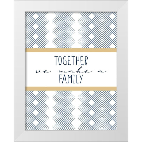 Together We Make White Modern Wood Framed Art Print by Allen, Kimberly