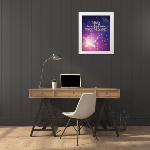 Stars White Modern Wood Framed Art Print by Allen, Kimberly