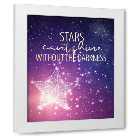 Stars White Modern Wood Framed Art Print by Allen, Kimberly