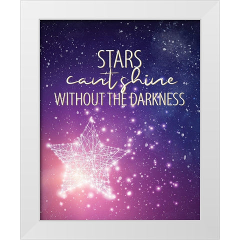 Stars White Modern Wood Framed Art Print by Allen, Kimberly