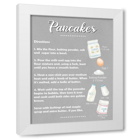Pancakes_v2 White Modern Wood Framed Art Print by Allen, Kimberly