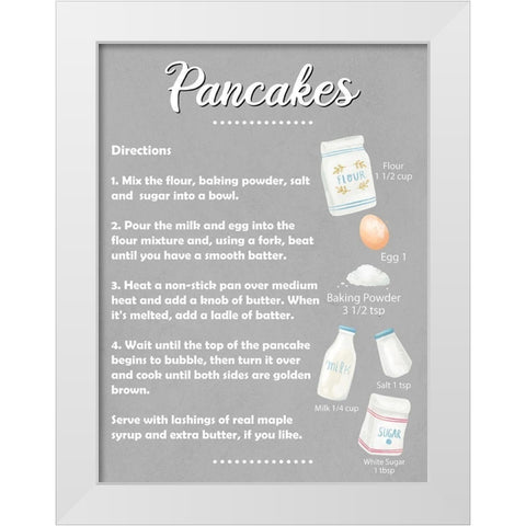 Pancakes_v2 White Modern Wood Framed Art Print by Allen, Kimberly
